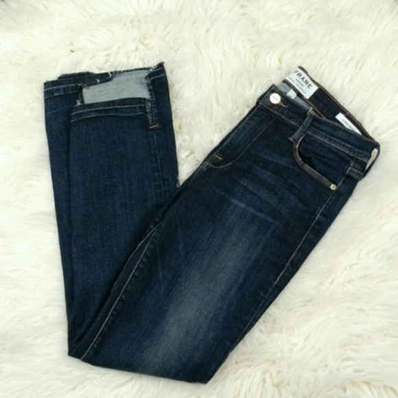 FRAME Denim Le High Straight Distressed Jeans SZ 26 - Picture 5 of 8